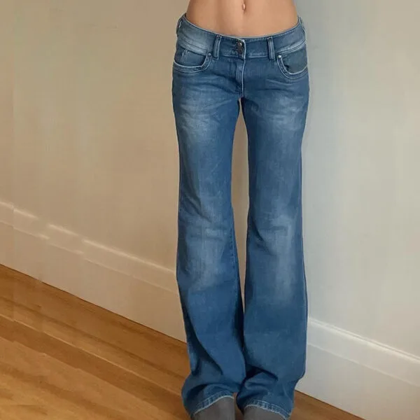 077Fd57E57Aab32087B0466Fe6Ebcca8 Y2Kstyle.fr Jeans Taille Basse Style Y2K