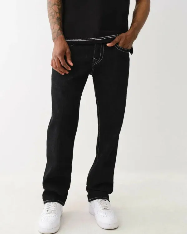7A5200E5E9B3A893E1C2B0Ccba7Dd72F Y2Kstyle.fr Jean Noir Avec Surpiqûres Contrastées