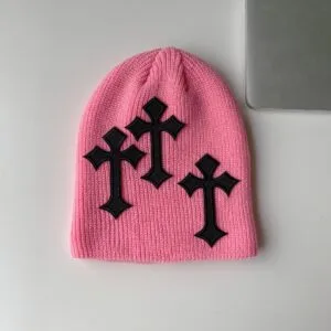 9B8B50Fb590C590Ffbf1295Ce92258Dc Y2Kstyle.fr Bonnet À Motif Croix