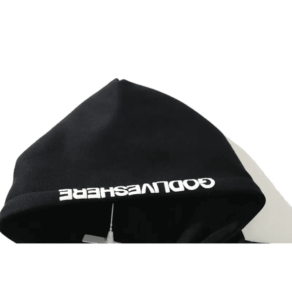 Beanie Noir Godluvshere Avec Inscription Blanche, Moderne Et Stylé Pour Lhiver.