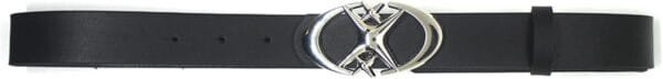 Ceinture Noire Chic Avec Boucle Argentée, Parfaite Pour Un Style Contemporain Et Polyvalent.