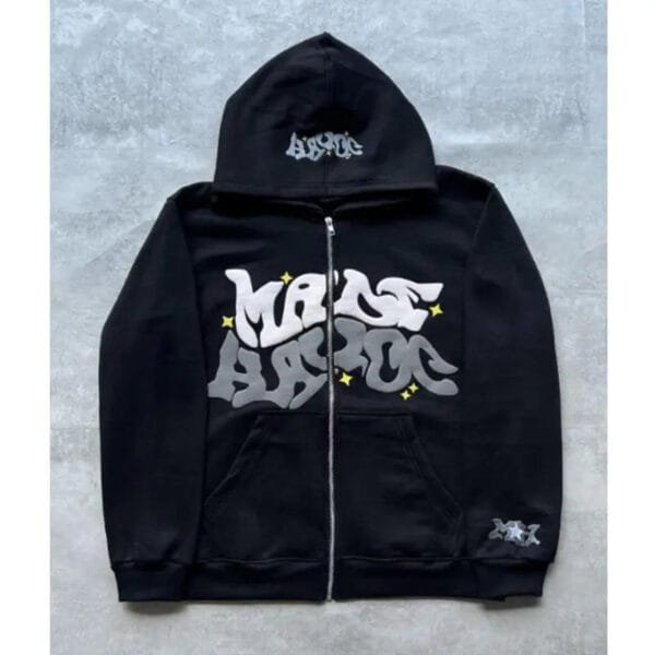 Black Hoodie Mass Appeal Streetwear Y2Kstylefr Y2Kstyle.fr