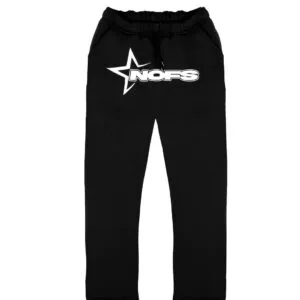 Pantalons De Sport Noirs Nofs, Confortables Et Stylés Pour Un Look Moderne Et Décontracté.