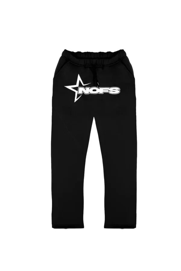 Pantalons De Sport Noirs Nofs, Confortables Et Stylés Pour Un Look Moderne Et Décontracté.