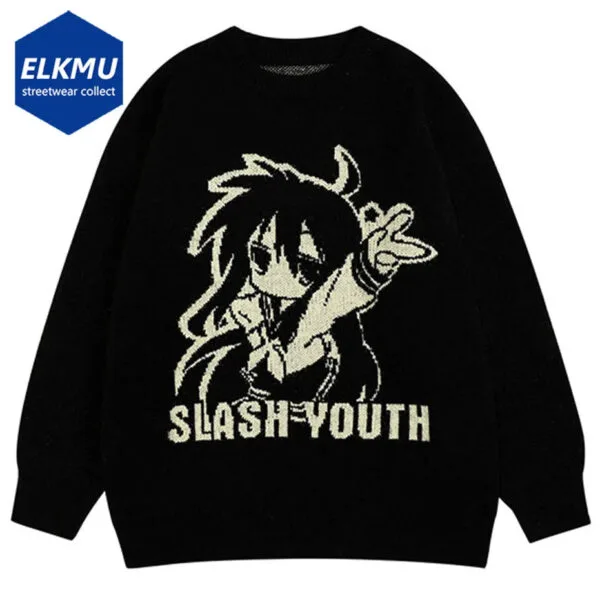 Sweatshirt Noir Slash Youth : Design Audacieux Pour Une Mode Urbaine Et Décontractée.