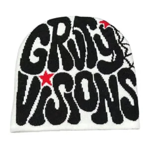 Bonnet Gravity Vision Noir Blanc Grvty Vision Y2Kstyle.fr