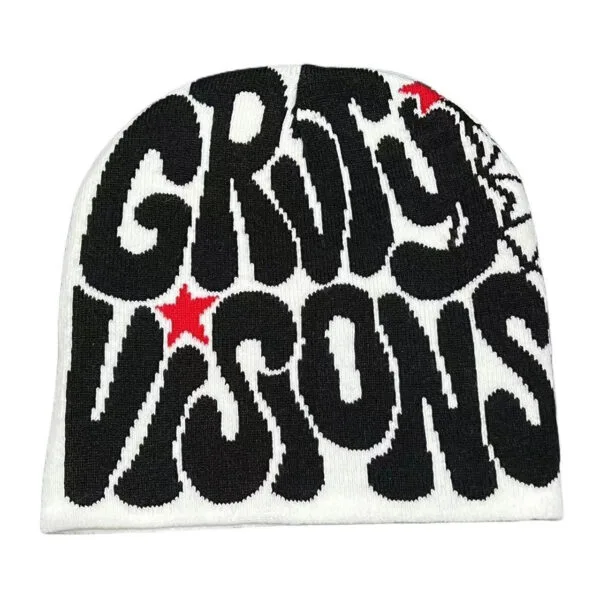 Bonnet Gravity Vision Noir Blanc Grvty Vision Y2Kstyle.fr