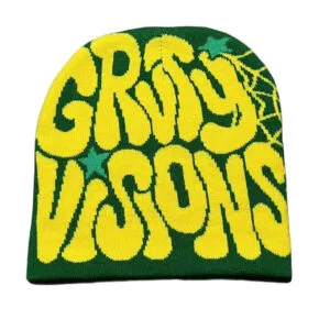Bonnet Gravity Vision Vert Jaune Grvty Vision Y2Kstyle.fr