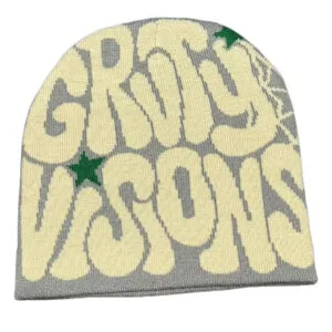 Bonnet Grvty Vision Y2K Noir Camel Grvty Vision Y2Kstyle.fr
