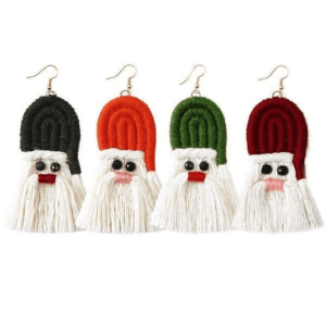 Boucles Doreilles Élégantes Santa Claus Pour Célébrer La Magie Des Fêtes.