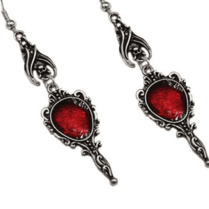 Boucles Doreilles Gothiques En Rubis, Élégance Vintage Pour Toutes Occasions.