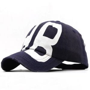 Casquette Navy Avec Lettre B, Style Sportif Et Décontracté, Parfaite Pour Toutes Les Occasions.