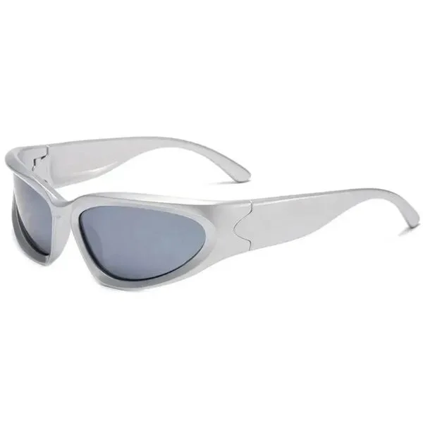 Futuristic Sunglasses Gray Lenses Y2Kstylefr Y2Kstyle.fr