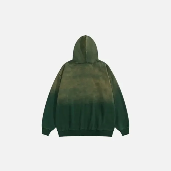 Hoodie Oversize Vert Dégradé, Chic Et Confortable Pour Un Style Y2K Tendance.