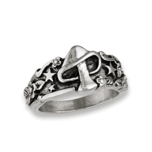 Bague Artisanale En Argent Avec Motif Champignon Et Détails Floraux Inspirés De La Nature.