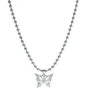 Collier Élégant En Perles Avec Un Pendentif Papillon Moderne Et Charmant.