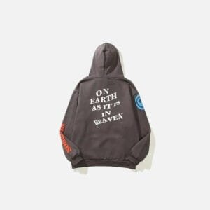 Hoodie Moderne « Sur Terre Comme Au Ciel » – Style Décontracté Et Message Profond.