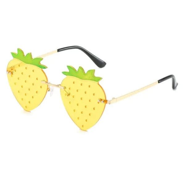 Lunettes De Soleil Ananas Au Design Ludique Et Tropical, Parfaites Pour Lété.