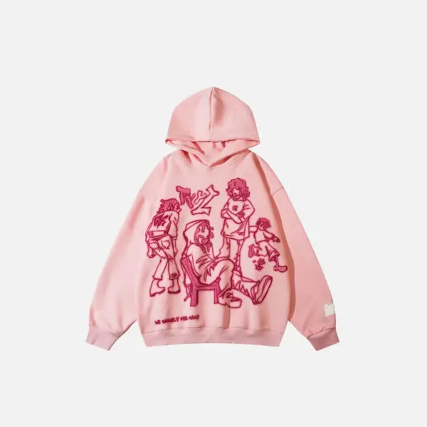 Hoodie Rose Y2K Illustré, Confortable Et Trendy, Parfait Pour Un Look Décontracté.