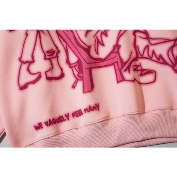 Sweat À Capuche Rose Avec Graphisme Ludique Et Phrase Inspirante Pour Un Style Y2K.