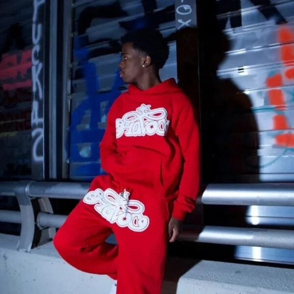 Red Tracksuit Urban Style Y2Kstyle.fr