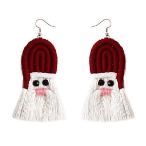 Boucles Doreilles Santa Claus, Charmantes Et Festives, Idéales Pour Célébrer Noël Avec Style.