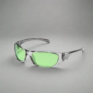 Lunettes De Soleil Modernes Avec Verres Verts, Idéales Pour Le Sport Et Les Activités Extérieures.