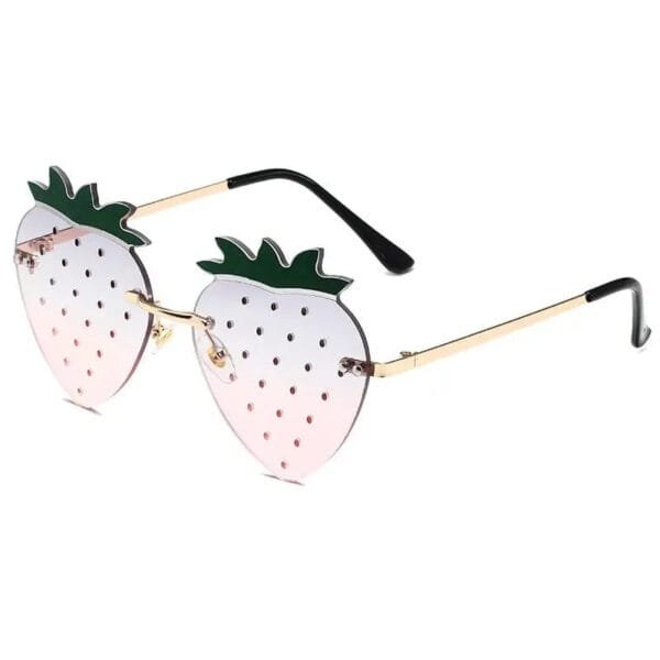 Lunettes Fantaisie En Forme De Fraise, Parfaites Pour Lété Et Les Festivals.