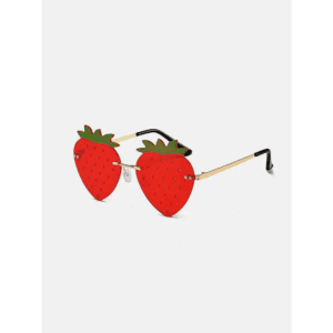 Lunettes De Soleil En Forme De Fraises, Colorées Et Ludiques Pour Lété.