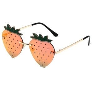 Lunettes De Soleil Originales En Forme De Fraise Pour Un Été Coloré Et Amusant.