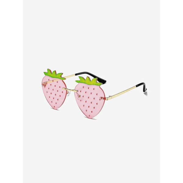 Lunettes De Soleil En Forme De Fraise : Tendance Estivale Et Ludique.