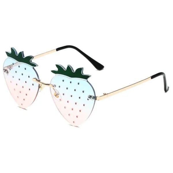 Lunettes De Soleil Inspirées Des Fraises, Design Ludique Et Coloré Pour Lété.