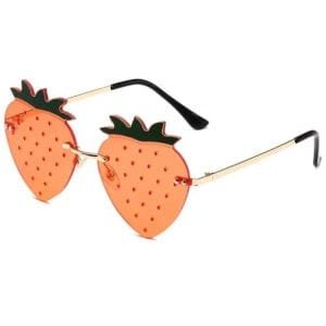 Lunettes Stylées En Forme De Fraise, Idéales Pour Lété Et Les Festivals.