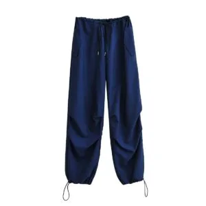 Pantalons Décontractés Bleu Marine À Taille Haute, Confortables Et Élégants Pour Tous Les Styles.