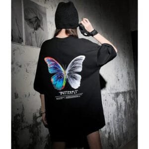 T Shirt Butterfly Art Oversized Streetwear Y2Kstylefr Y2Kstyle.fr