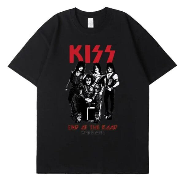 T-Shirt Kiss : Hommage Rock Avec Fin De Route, Stylisé Années 70, Emblématique.