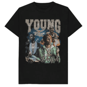 T-shirt en hommage à Young Dolph, style Y2K, design vibrant et contemporain.