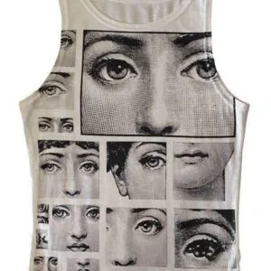 Débardeur Monochrome : Visages Expressifs En Noir Et Blanc, Mode Artistique Moderne.