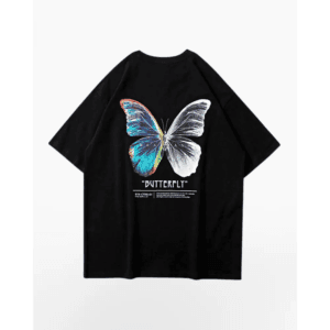 Tshirt Butterfly Graphic Black Y2K Y2Kstylefr Y2Kstyle.fr