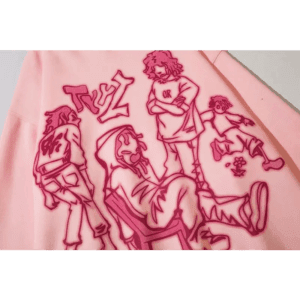 Sweatshirt Brodé : Représentation Artistique De Lamitié Et De La Culture Jeunesse.